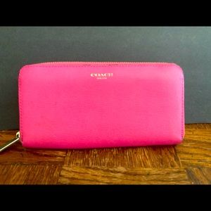 Coach pink Accordion wallet